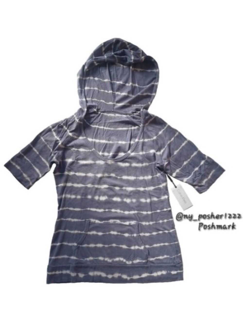Ｃ𝒂𝗅𝗏𝗂𝗇 𝖪𝗅𝖾𝗂𝗇 𝖯𝖤𝖱𝖥𝖮𝖱𝖬𝖠𝖭𝖢𝖤 Women's Tie-Dye Hoodie Indigo L